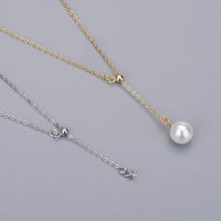 Y-Shape Adjustable Rolo Chain Necklace 410mm 925 Sterling Silver