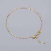 925 Sterling Silver Box Rolo Chain Bracelet