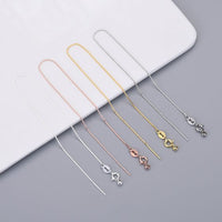 925 Sterling Silver Box Rolo Chain Bracelet