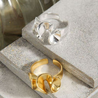 Party Flounce Skirt Adjustable Ring, 925 Sterling Silver