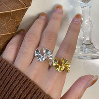 Party Flounce Skirt Adjustable Ring, 925 Sterling Silver