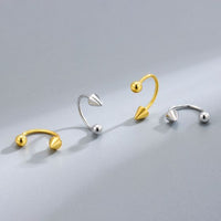 Double Piercing Cone Bead Screw Stud Earrings
