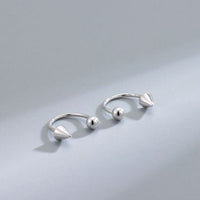 Double Piercing Cone Bead Screw Stud Earrings