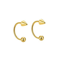 Double Piercing Cone Bead Screw Stud Earrings