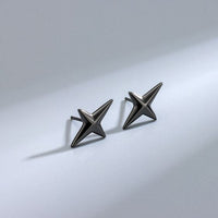 Celestial Quadrangle Star Sterling Silver Screw Stud Earrings