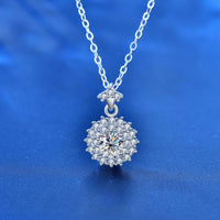 Sunshines Moissanite Crystal Necklace in 925 Sterling Silver