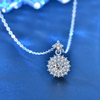 Sunshines Moissanite Crystal Necklace in 925 Sterling Silver