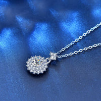 Sunshines Moissanite Crystal Necklace in 925 Sterling Silver