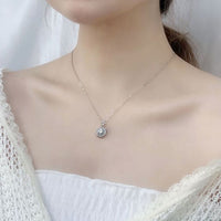 Sunshines Moissanite Crystal Necklace in 925 Sterling Silver