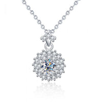 Sunshines Moissanite Crystal Necklace in 925 Sterling Silver