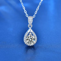 Holiday Waterdrop Moissanite Crystal Necklace