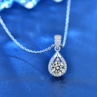 Holiday Waterdrop Moissanite Crystal Necklace