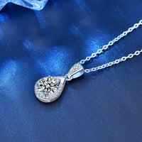 Holiday Waterdrop Moissanite Crystal Necklace