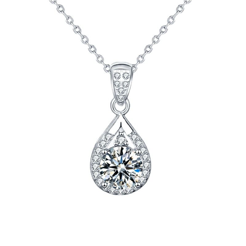 Holiday Waterdrop Moissanite Crystal Necklace