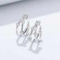 Double Layer 925 Sterling Silver Non-Pierced Earrings
