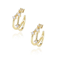 Double Layer 925 Sterling Silver Non-Pierced Earrings