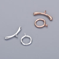 O T Shape 925 Sterling Silver End Caps