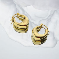 U-Shape 925 Sterling Silver Hoop Earrings