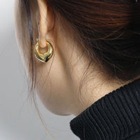 U-Shape 925 Sterling Silver Hoop Earrings