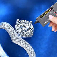Princess Crown 1 ct Moissanite Adjustable Ring