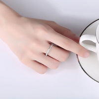 Cubic Zirconia Leaf Ring 925 Sterling Silver