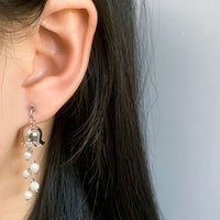 Lily of the Valley Shell Pearl Dangling Earrings