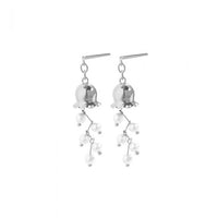 Lily of the Valley Shell Pearl Dangling Earrings