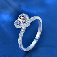 Honey Moon Moissanite Heart Ring