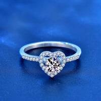 Honey Moon Moissanite Heart Ring