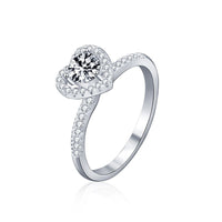 Honey Moon Moissanite Heart Ring
