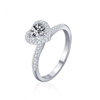 Honey Moon Moissanite Heart Ring