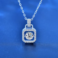 Round Dancing Moissanite Crystal Necklace, 0.5ct