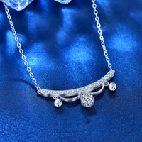 Moissanite Crystal Lace Drop Tassel Necklace