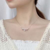 Moissanite Crystal Lace Drop Tassel Necklace