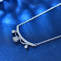 Moissanite Crystal Lace Drop Tassel Necklace