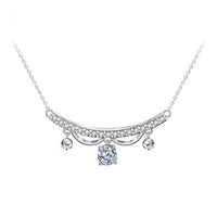 Moissanite Crystal Lace Drop Tassel Necklace