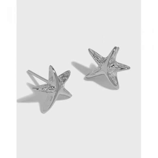 Mini Irregular Star Sterling Silver Stud Earrings