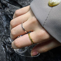 Irregular Round Crystal Branch Adjustable Ring