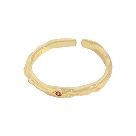 Irregular Round CZ Branch Adjustable Ring