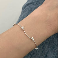 Irregular Beads Bracelet, 925 Sterling Silver