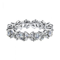 White Crystal Four-Leaf Flower 925 Sterling Silver Adjustable Ring