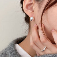 Waterdrop 925 Sterling Silver Hoop Earrings