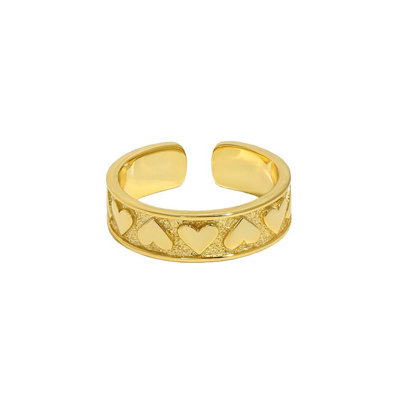 Hearts Love 925 Sterling Silver Adjustable Ring