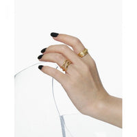 Triple-Layer Wide 925 Sterling Silver Adjustable Ring