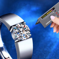 Round Moissanite Adjustable Couple Ring
