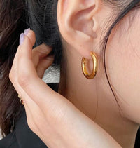 Minimal Circle 925 Sterling Silver Huggie Hoop Earrings