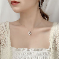 Moissanite Crystal Eiffel Tower Necklace