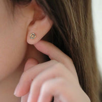 Hollow Button 925 Sterling Silver Stud Earrings
