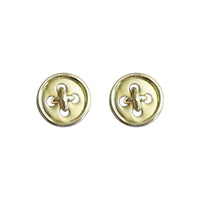 Hollow Button 925 Sterling Silver Stud Earrings