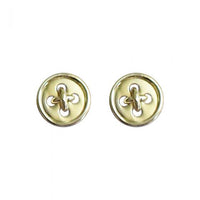 Hollow Button 925 Sterling Silver Stud Earrings